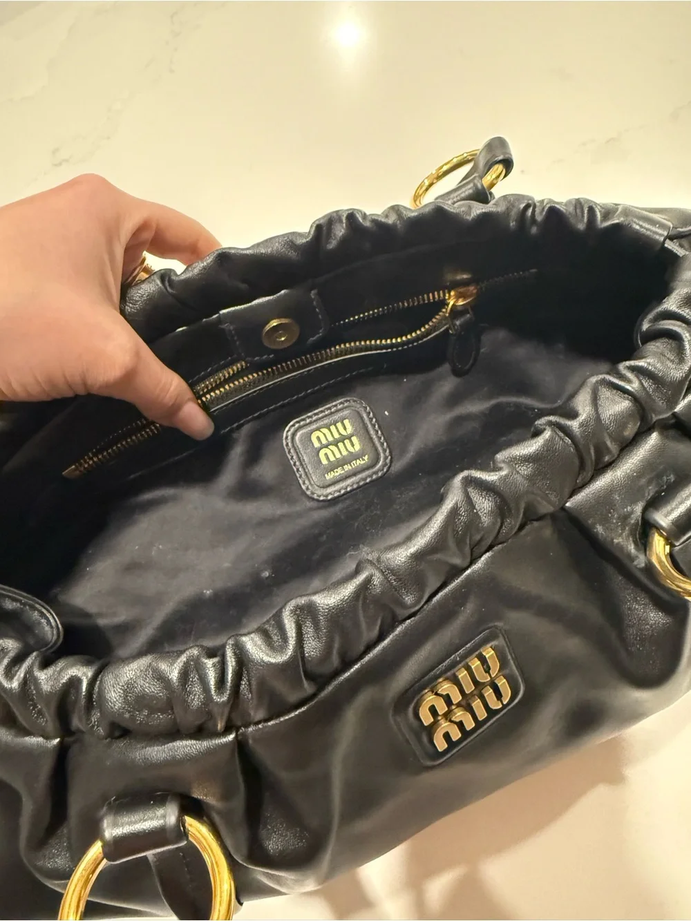Joie nappa leather bag Miu Miu